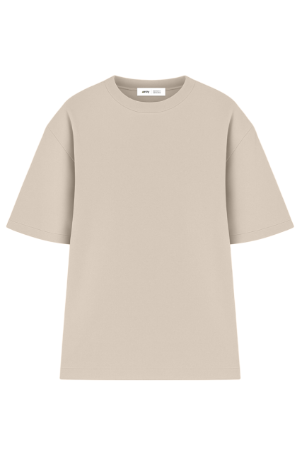 Футболка оверсайз мужская бежевая RAY OVERSIZE U0104 UNISEX